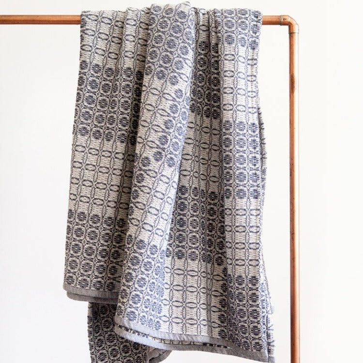 Juno Cotton Throw Blanket - Grey