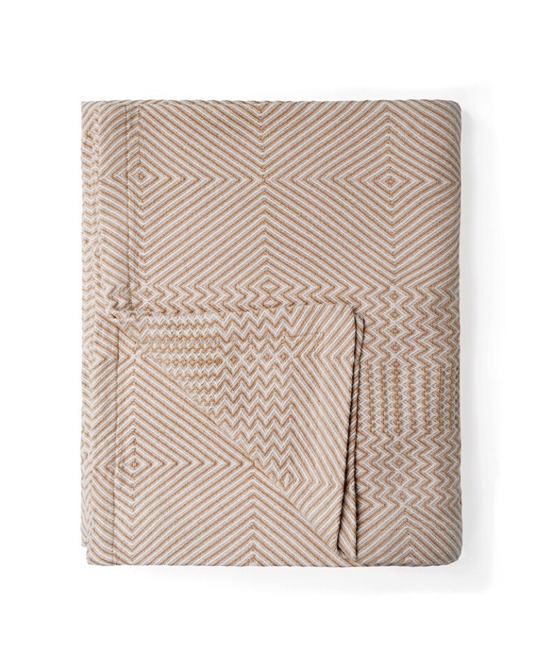 Whalebone Cotton Throw Blanket - Taupe